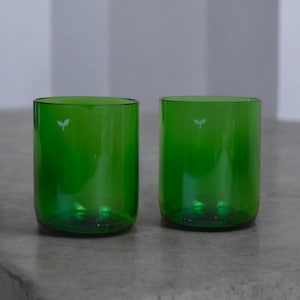 Upcycled Wine Bottle Glass - Eco-Friendly Drinking Cup - Handmade Glass - Sustainable Drinkware - Zero Waste