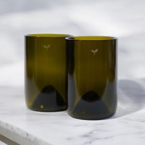 Upcycled Wine Bottle Glass - Eco-Friendly Drinking Cup - Handmade Glass - Sustainable Drinkware - Zero Waste