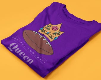 Fantasy Football Queen - Fußball Draft Party T-Shirt - Fantasy Sports League Bekleidung