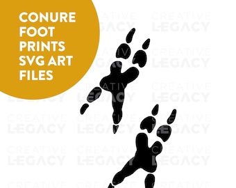 Conure Foot Prints Digital Art Files - Digital Bird Footprints for Cricut, Silhouette - SVG, PNG and EPS files