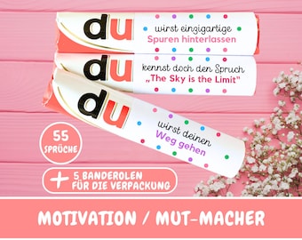 Descargar: 55 banderolas Duplo que animan dichos motivacionales, caja de regalo Duplo, regalo con mensajes motivacionales de Duplo, idea de regalo DIY