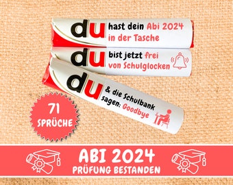 71 Duplo Banderolen Abitur 2024 Prüfung Bestaden Geschenk Abi, Persönliches Geschenk Last Minute Abitur Schulabschluss 2024, Download