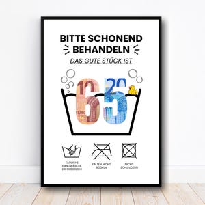 Geldgeschenk 65 Geburtstag Geschenk, kreatives Geldgeschenk Geburtstag Geschenkidee, Das gute Stück ist 65, Last Minute Geschenk, Download