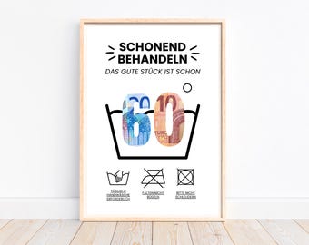 Cash gift 60th birthday gift, creative cash gift birthday gift idea, the good piece is 60, last minute gift, download