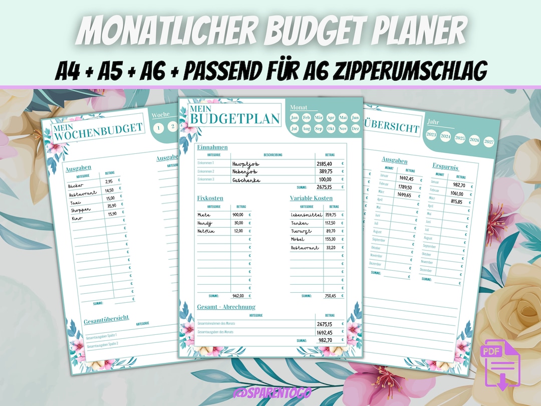 Budgetplaner Pdf Kostenlos A6