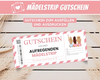 Voucher girls trip best friend gift travel, personalized gift voucher birthday gift travel voucher template, download