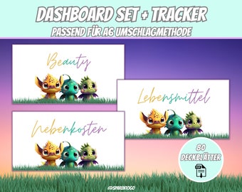 80 Dashboards (Deckblätter) Baby Monster für A6 Umschläge Umschlagmethode im Budget Binder | Digitaler PDF Download