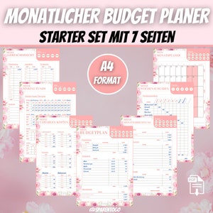 Budget Planner Starter Set, Monthly Financial Planner Template Household Book, Savings Tracker Budget Planning Money Management Financial Tracker, Download