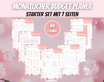 Budget Planner Starter Set, Monthly Financial Planner Template Household Book, Savings Tracker Budget Planning Money Management Financial Tracker, Download