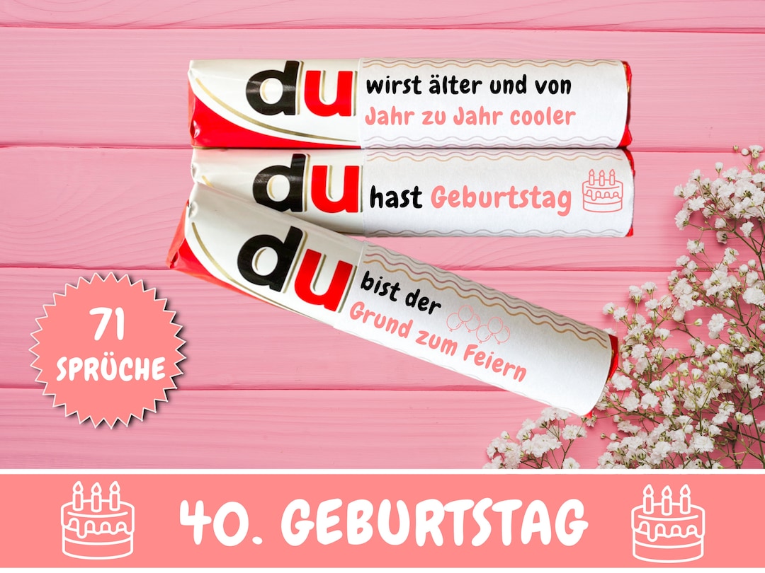 Geschenk Für Freundin Zum 40 Geburtstag 71 Duplo Banderolen, 40. Geburtstag Geschenk, Geburtstagsgeschenk beste
