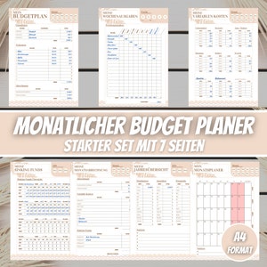 Budget Planner Starter Set, Monthly Financial Planner Template Household Book, Savings Tracker Budget Planning Money Management Financial Tracker, Download