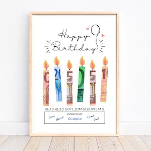 Regalo de dinero para un cumpleaños, regalo de dinero creativo, deseo cumplidor, regalo de cumpleaños, dinero, tarjeta de cumpleaños, regalo de último minuto, descargar