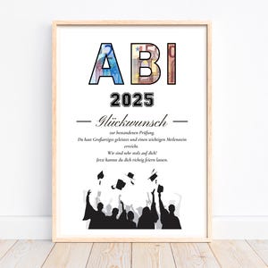 Presente em dinheiro Abitur 2025 Exame aprovado Presente Abitur, Presente pessoal de última hora Abitur Graduação 2025, Baixar
