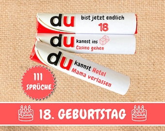 111 Duplo Banderolen You Messages Finally 18 Children Duplo Banderolen 18th Birthday Gift Last Minute Gift Idea Adult Download