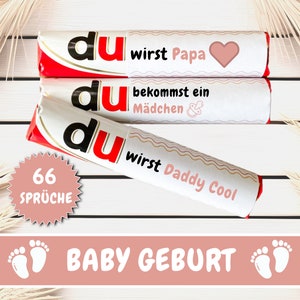 Scarica 66 Duplo Banderoles Regalo di gravidanza Nascita dei genitori, Regalo di mamma papà, Annuncio di gravidanza, Regalo per la futura mamma