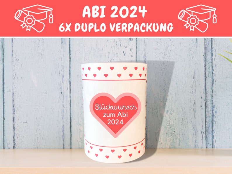 71 Duplo Banderolen Abitur 2024 Prüfung Bestaden Geschenk Abi, Persönliches Geschenk Last Minute Abitur Schulabschluss 2024, Download Bild 3