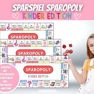 Kids Pocket Money Saving Game | Budget Planner Savings Challenge | Budget Binder Saving Game | dice game | Suitable for A6 zipper envelope | PDF