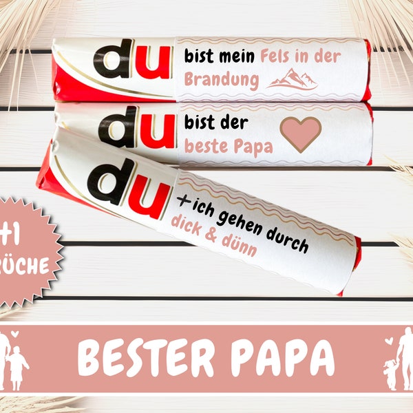 41 Duplo Banderolen Bester Papa Geschenk Vatertag, Duplo Geschenkbox, Du bist Botschaft, persönliches Geschenk, handgemachtes Geschenk, PDF