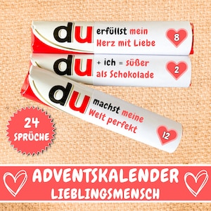 24 Duplo banderoles Advent calendar favorite person gift idea, personal gift Advent calendar Christmas, love gifts, PDF