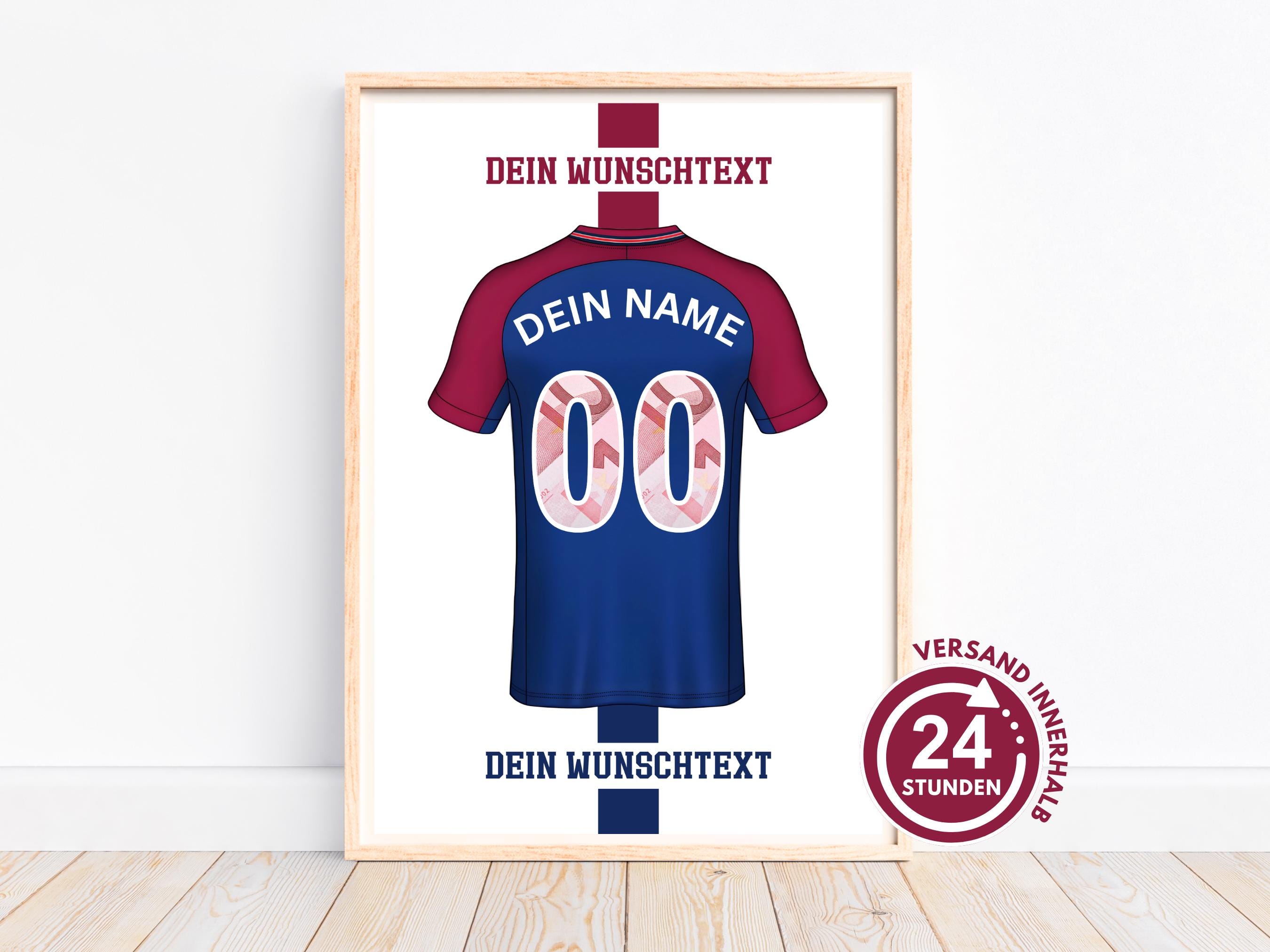 Personalized Football Cash Gift Jersey - Birthday Gift for Boys