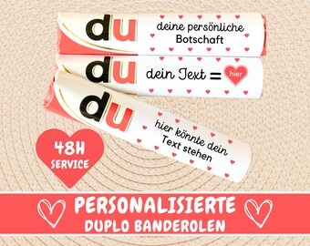 10 Personalized Duplo Banderoles Individual Gift, Personal Gift Idea, Special Gift, You Are Messages, Download