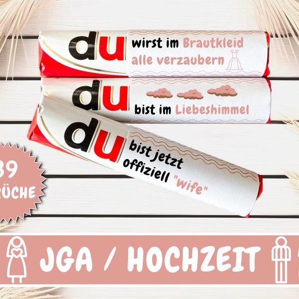 39 Duplo Banderolen Hochzeitsgeschenk, Geschenk für Braut, JGA Frauen, Hochzeitsgeschenk Ideen, Duplo Geschenkbox, Geschenk Hochzeit, PDF