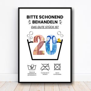 Cash gift 20th birthday gift, creative cash gift birthday gift idea, The good piece is 20, Last minute gift, Download