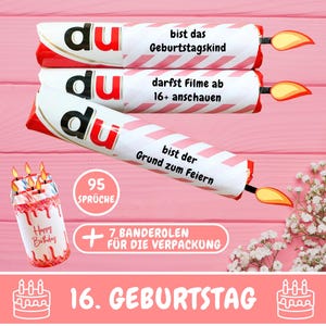 Duplo Banderolen Du Botschaften Endlich 16 Kinder Duplo Banderolen 16 Geburtstag Geschenk Last Minute Geschenkidee Teenager Download