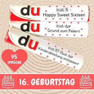 Duplo Banderolen Du Botschaften Endlich 16 Kinder Duplo Banderolen 16 Geburtstag Geschenk Last Minute Geschenkidee Teenager Download
