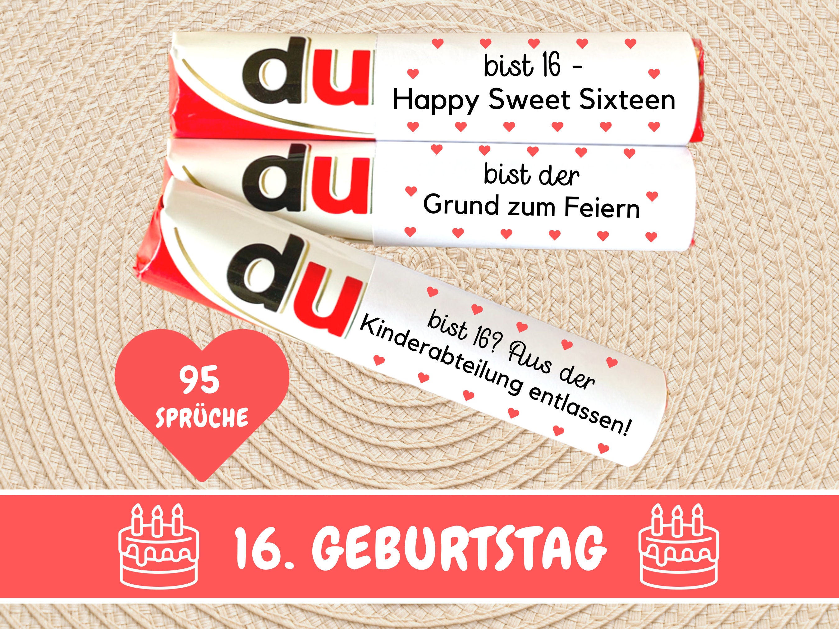 Duplo Banderolen You Messages Finally 16 Children Duplo Banderolen 16 Birthday Gift Last Minute Gift Idea Teenager Download