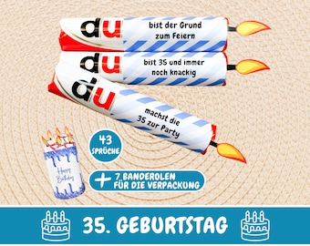 43 Duplo banderoles 35th birthday, gift Duplo sayings birthday, Duplo banderoles template birthday gift last minute, download