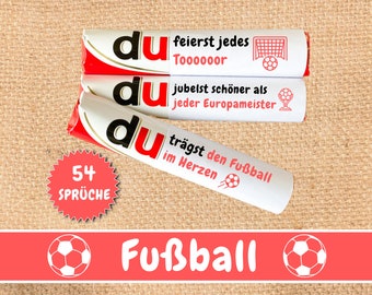 54 Duplo banderoles football gift man, Bundesliga football EM Duplo sayings creative gift boyfriend Duplo gift box football fan, PDF