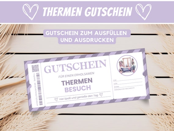 Personalized Voucher Thermal Spa Gift Voucher Wellness, Voucher Card  Thermal Spa Visit, Wellness Voucher Template Gift, Download - Etsy