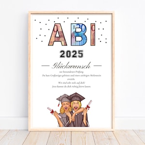 Cash gift Abitur 2025 exam passed gift Abitur, personal gift last minute Abitur school graduation 2025, download