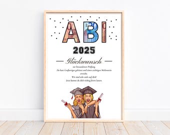 Cash gift Abitur 2025 exam passed gift Abitur, personal gift last minute Abitur school graduation 2025, download