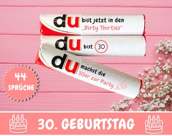 Download : 44 Duplo Banderolen 30 Geburtstag Geschenk, Geburtstagsgeschenk beste Freundin, 30 Geburtstag Frau Last Minute Geschenk