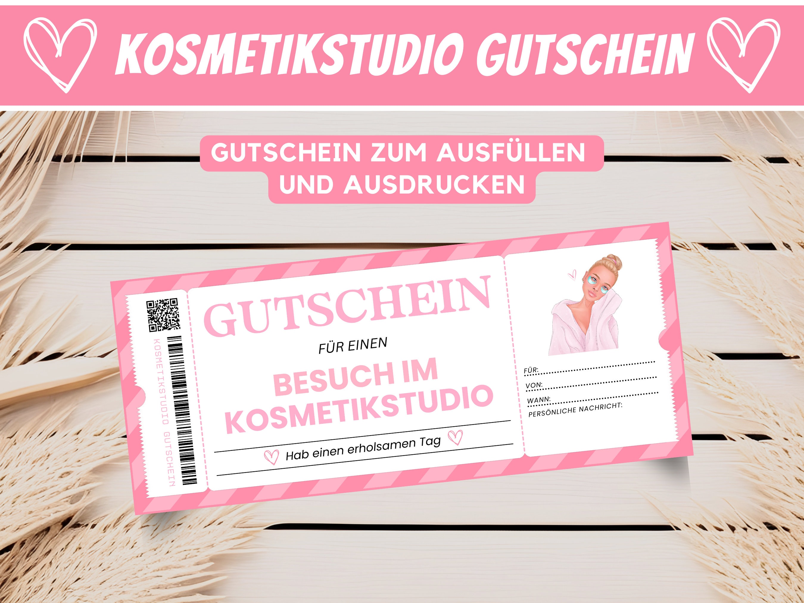 Gutscheine Wellness & Kosmetik (100 Stück mit Umschläge