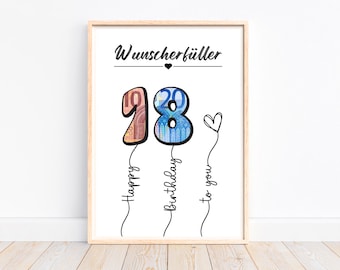 Cash gift 18th birthday wish fulfiller birthday gift finally 18 children, 18th birthday last minute gift idea of legal age, PDF