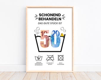 Regalo de dinero 50 cumpleaños, regalo de cumpleaños mejor amigo felicitaciones de cumpleaños, 50 cumpleaños mujer, regalo de cumpleaños hombres, PDF