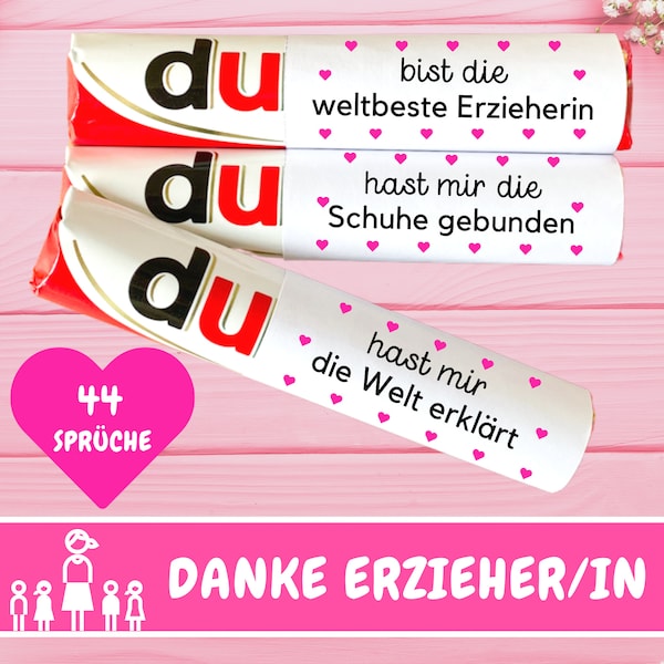 Download: 44 Duplo banderollen afscheidscadeau opvoeder, kleuterbedankje opvoeder, kinderdagverblijf, gastouder, cadeau-idee voor leerkrachten