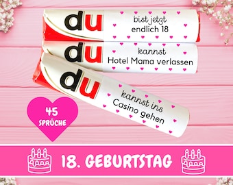 Duplo Banderolen You Messages Finally 18 Children Duplo Banderolen 18 Birthday Gift Last Minute Gift Idea Adult Download