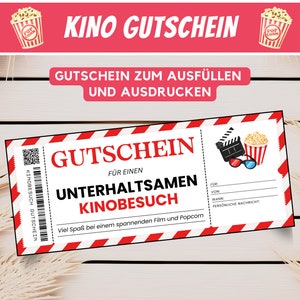 Bon cinéma, carte chèque invitation cinéma, modèle de chèque cadeau à imprimer, idée cadeau chèque cinéma personnalisé, téléchargement