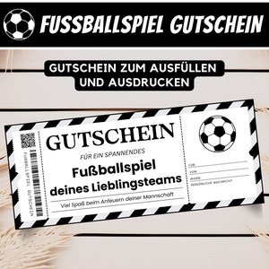 Vale boleto de fútbol regalo de cumpleaños hombres vale personalizado regalo juego de fútbol plantilla de vale idea de regalo, descargar