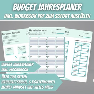 Budget Planner Beginner Starter Set Monthly Financial Planner, Budget Annual Planner Household Book Expenses Tracker Savings Template, PDF Download