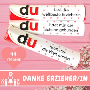 44 Duplo banderoles farewell gift educator, kindergarten thank you gift educator, daycare center, childminder, teacher gift idea, download