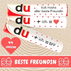 44 Duplo Banderolen Geschenk Beste Freundin, Freundinnen Geschenk, Duplo Geschenkbox, Du Botschaft, Geschenkidee Freundin, PDF Download