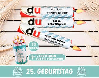 93 Duplo banners, 25th birthday gift, birthday gift for best friend, 25th birthday for women, birthday gift for men, download