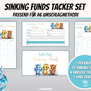 Pode incluir: Um conjunto de rastreadores de orçamento imprimíveis com um design de dragão caprichoso. O conjunto inclui 10 rastreadores de fundos de afundamento, 4 rastreadores de bargeld, 1 rastreador de spar e 1 folha de capa. Os rastreadores são projetados para o método de envelope de orçamento.