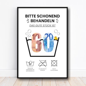 Cash gift 60th birthday, creative cash gift birthday gift idea, best friend birthday gift, last minute gift, PDF