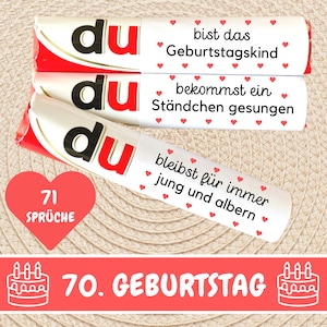 71 Duplo banderoles 70 presente de aniversário, melhor amigo de presente de aniversário, mulher de 70 anos, presente de aniversário masculino, download de PDF